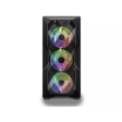Gabinete Hayom Gamer GB1710 LED RGB, Lateral Vidro Temperado, 3 Fans RGB, Mid Tower Preto